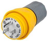 STR BLADE PLUG, NEMA 5-15P, 15A, 125V