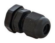 CABLE GLAND, NYLON, 6MM, BLACK