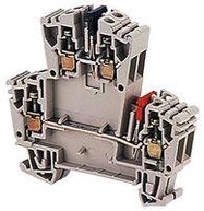 TERMINAL BLOCK, DIN RAIL, 4 POSITION, 22-12AWG