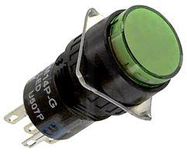 PANEL MOUNT INDICATOR, LED, 16MM, GREEN, 24V