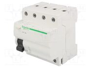 RCD breaker; Inom: 63A; Ires: 30mA; Poles: 4; 400VAC; IP20; 1÷25mm2 SCHNEIDER ELECTRIC