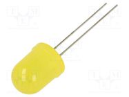 LED; yellow; 120÷210mcd; 60°; Front: convex; No.of term: 2; 10mm LUCKYLIGHT