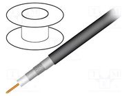 Wire: coaxial; RG11; wire; CCS; PVC; black; 305m; Øcable: 10.16mm TELESTE