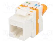 RJ45; socket; PIN: 8; Keystone; Layout: 8p8c; Keystone; IDC KEYSTONE