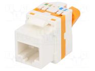 Connector: RJ45; socket; PIN: 8; Cat: 6a; Keystone; 8p8c; Keystone KEYSTONE