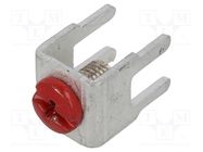 Terminal: screw terminal; THT,screw terminal; red; 7.5x5mm KEYSTONE