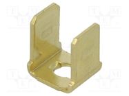 Terminal: flat; 6.4mm; 0.8mm; male; M3; double; screw; brass KEYSTONE