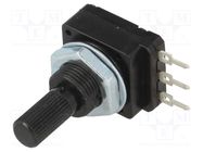 Potentiometer: shaft; single turn; 10kΩ; 60mW; PCB; 6mm; plastic SR PASSIVES