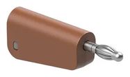BANANA TEST CONN, PLUG, 19A, BROWN/CABLE