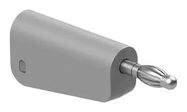 BANANA TEST CONN, PLUG, 19A, GREY, CABLE