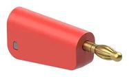 BANANA TEST CONN, PLUG, 19A, RED, CABLE