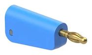 BANANA TEST CONN, PLUG, 19A, BLUE, CABLE
