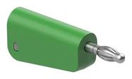BANANA TEST CONN, PLUG, 32A, GREEN/CABLE