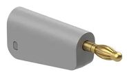 BANANA TEST CONN, PLUG, 32A, GREY, CABLE