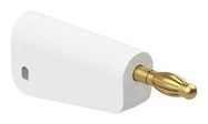 BANANA TEST CONN, PLUG, 32A, WHITE/CABLE