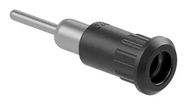 BANANA TEST CONN, SCKT, 25A, BLACK/PANEL