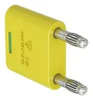 BANANA TEST CONN, PLUG, 32A, GRN/YEL
