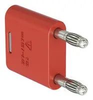 BANANA TEST CONN, PLUG, 32A, RED, CABLE