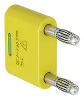 BANANA TEST CONN, PLUG, 32A, GRN/YEL