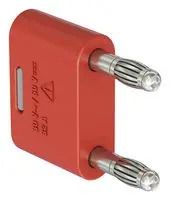 BANANA TEST CONN, PLUG, 32A, RED, CABLE