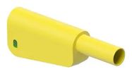 BANANA TEST CONN, PLUG, 19A, GRN/YEL