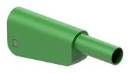BANANA TEST CONN, PLUG, 32A, GREEN/CABLE