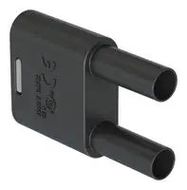 BANANA TEST CONN, PLUG, 32A, BLACK/CABLE