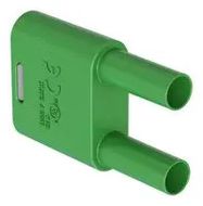 BANANA TEST CONN, PLUG, 32A, GREEN/CABLE