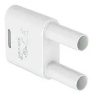 BANANA TEST CONN, PLUG, 32A, WHITE/CABLE