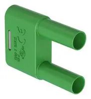 BANANA TEST CONN, PLUG, 32A, GREEN/CABLE