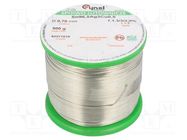 Tin; lead free; Sn96,5Ag3Cu0,5; 700um; 500g; reel; 217÷219°C; 3% 