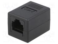 Coupler; socket; Cat: 6; unshielded; Layout: 8p8c; RJ45 socket x2 LOGILINK