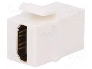 Coupler; socket; female x2; HDMI socket x2; gold-plated; Keystone LOGILINK