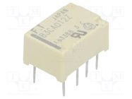 Relay: electromagnetic; DPDT; Ucoil: 12VDC; 2A; 0.3A/125VAC; FTR-B3 FUJITSU