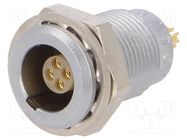 Connector: circular; 00; socket; female; PIN: 4; soldering; 2A; IP50 LEMO