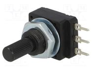 Potentiometer: shaft; single turn; 220kΩ; 60mW; PCB; 6mm; plastic SR PASSIVES