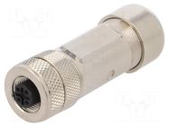 Connector: M12; plug; PIN: 5; female; straight; screw terminal LUMBERG AUTOMATION