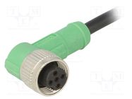 Connection lead; M12; PIN: 5; angled; 3m; plug; 60VAC; 4A; SAC; PVC PHOENIX CONTACT