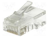 Connector: RJ45; plug; PIN: 8; Cat: 5e; unshielded; Layout: 8p8c; male LOGILINK