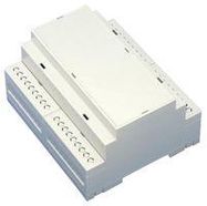 ENCLOSURE, DIN RAIL, ABS, LT GRAY