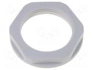 Nut; PG21; polyamide; 36mm; grey; Thread: PG; with flange; KMK-PA-MB HELUKABEL