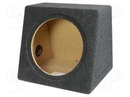 Car loudspeaker enclosure; MDF; black melange; textil; 300mm BASSER