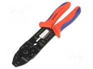 Tool: for crimping; non-insulated terminals; 0.5÷2.5mm2; 230mm KNIPEX