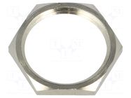 Nut; PG16; brass; 26mm; Thread: PG; Plating: nickel BM GROUP