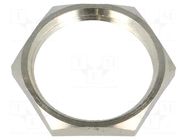 Nut; PG11; brass; 21mm; Thread: PG; Plating: nickel BM GROUP
