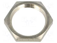 Nut; PG9; brass; 18mm; Thread: PG; Plating: nickel BM GROUP
