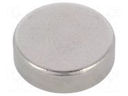 Magnet: permanent; neodymium; 15N; Ø: 10mm; H: 3mm ELESA+GANTER