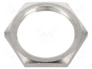 Nut; M25; brass; 30mm; Thread: metric; Pitch: 1.5; Plating: nickel BM GROUP