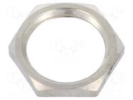 Nut; M16; brass; 19mm; Thread: metric; Pitch: 1.5; Plating: nickel BM GROUP
