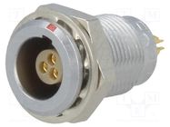 Connector: circular; 00; socket; female; PIN: 3; soldering; 3A; IP50 LEMO